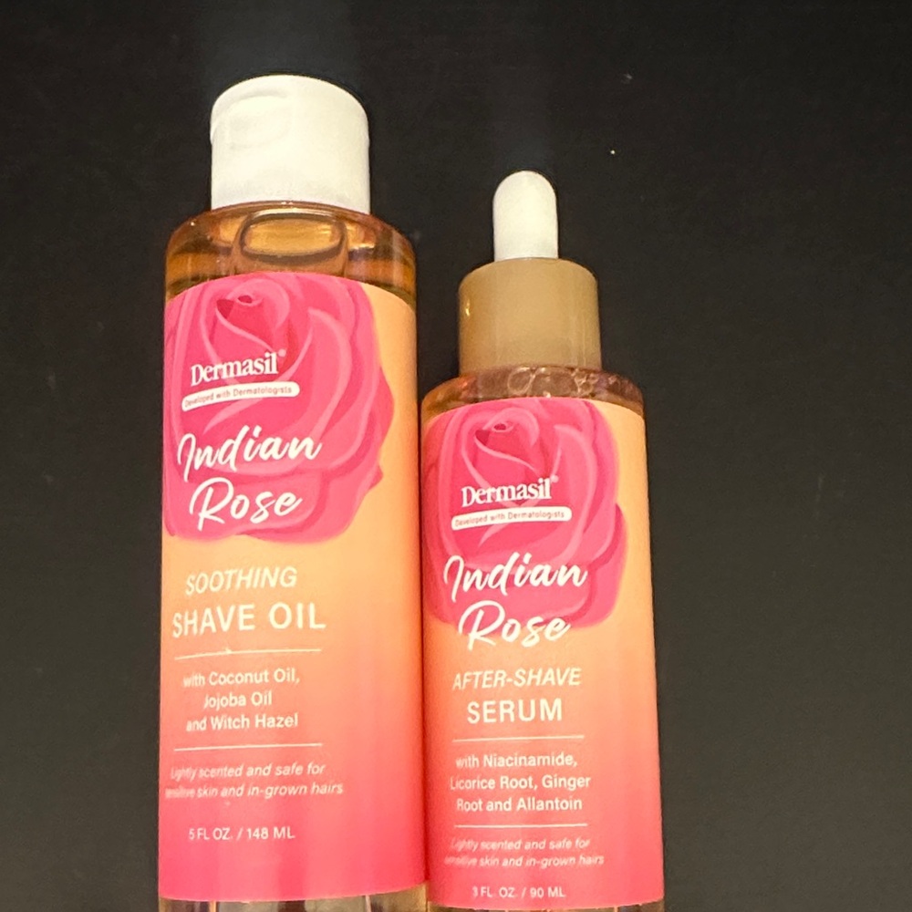 Dermasil Indian Rose Soothing Shave Oil & After-Shave Serum set